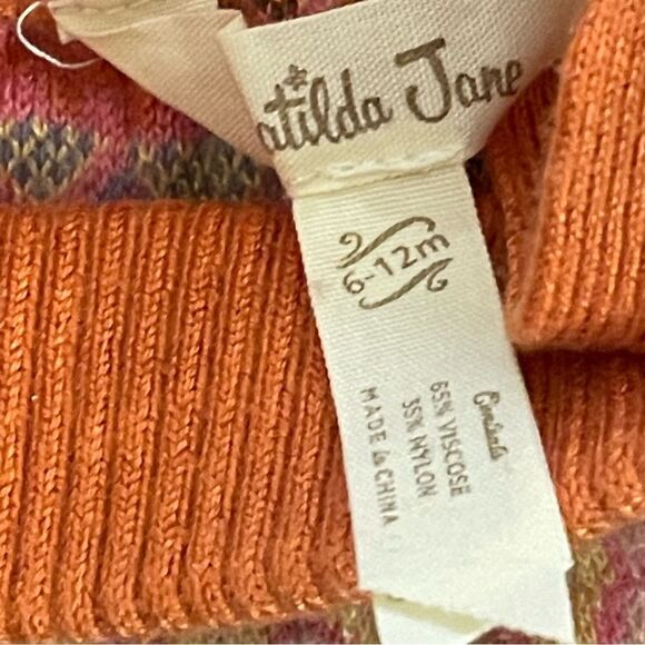 Matilda Jane Pumpkin Pie Choose Your Own Path Ruffle Sweater Knit Overalls 6-12 - Picture 7 of 10